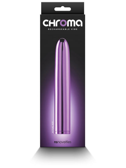 Chroma - Purple - Metallic Purple 17 cm USB Rechargeable Vibrator NS Novelties