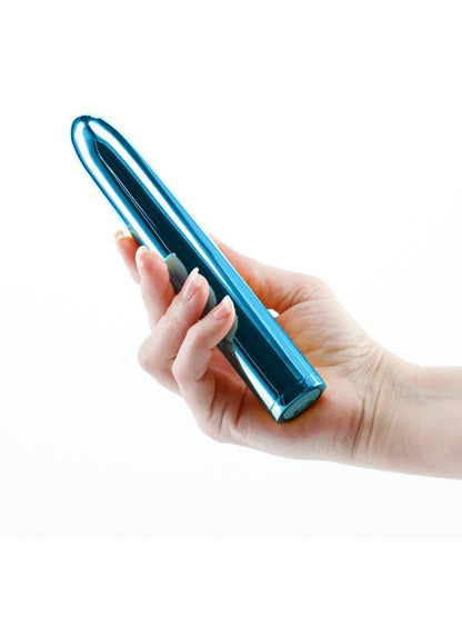 Chroma - Teal - Metallic Teal 17 cm USB Rechargeable Vibrator NS Novelties