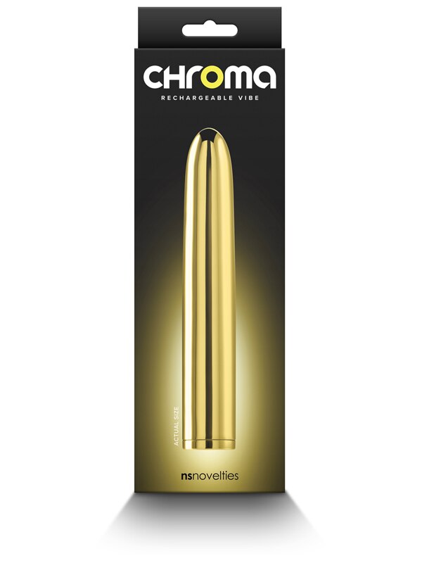Chroma - Gold - Gold 17 cm USB Rechargeable Vibrator NS Novelties