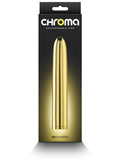 Chroma - Gold - Gold 17 cm USB Rechargeable Vibrator NS Novelties