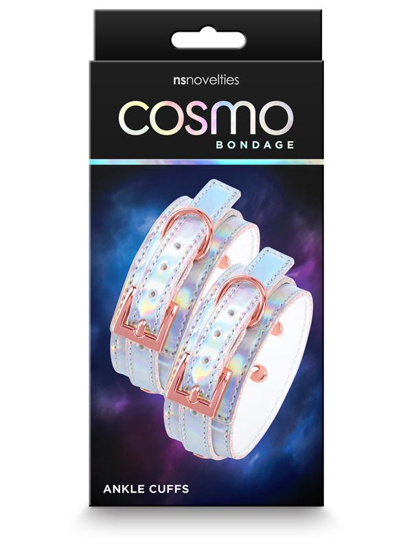 Cosmo Bondage Ankle Cuffs - Rainbow - Metallic Rainbow Restraints NS Novelties