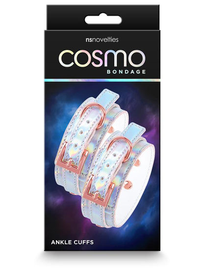 Cosmo Bondage Ankle Cuffs - Rainbow - Metallic Rainbow Restraints NS Novelties
