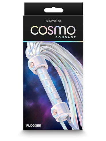 Cosmo Bondage Flogger - Rainbow - Metallic Rainbow Whip NS Novelties