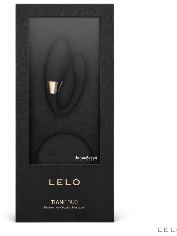 Lelo Tiani Duo Powerful Vibrator Dual Sensation Couples Massager Suit All Body Shape - Black Lelo
