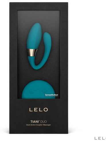 Lelo Tiani Duo Powerful Vibrator Dual Sensation Couples Massager Suit All Body Shape - Ocean Blue Lelo