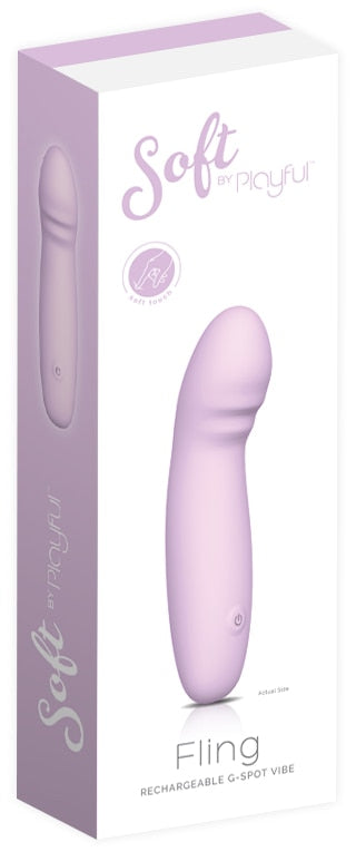 Soft by Playful Fling Rechargeable G-Spot Vibrator Purple Club X