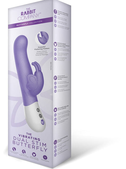 Vibrating Butterfly Dual Stim Vibe-Purple The Rabbit Company