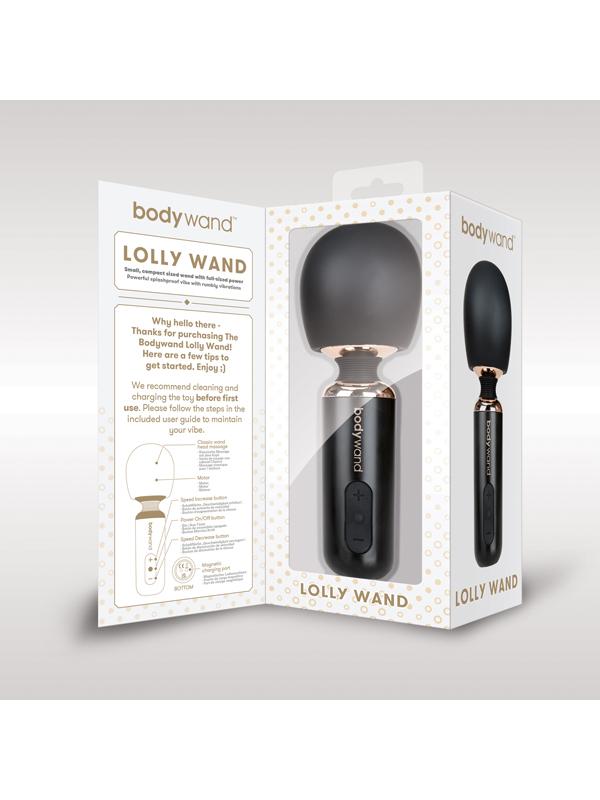 Bodywand Lolly Wand - Black USB Rechargeable Compact Massage Wand Bodywand