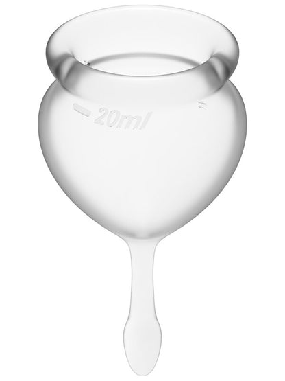 Feel Good Menstrual Cup Transparent 2pcs Satisfyer