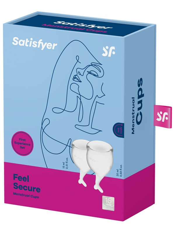 Feel Secure Menstrual Cup Transparent 2pcs Satisfyer