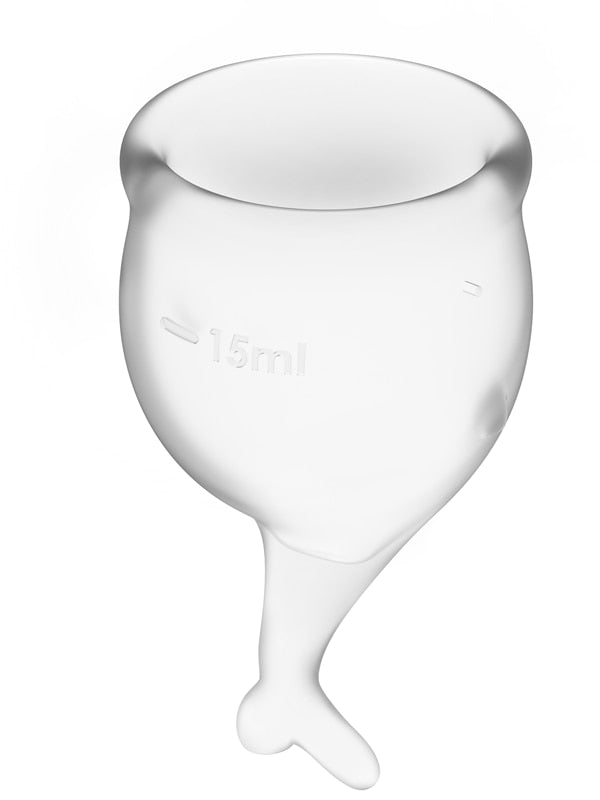 Feel Secure Menstrual Cup Transparent 2pcs Satisfyer