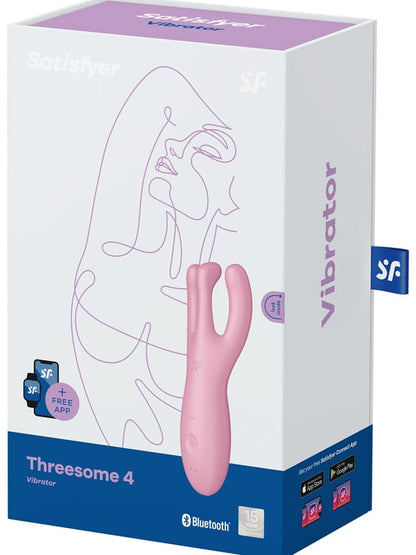 Satisfyer Threesome 4 App Control Stimulator - Pink Satisfyer