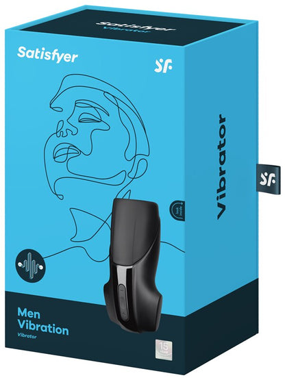 Satisfyer Men Vibration - Black USB Rechargeable Masturbator Satisfyer