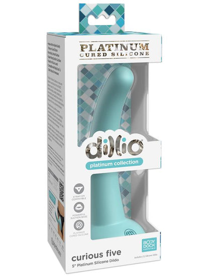 Dillio Platinum Curious Five 5in Teal Dildo Pipedreams