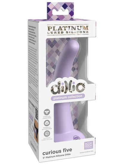 Dillio Platinum Curious Five 5in Purple Dildo Pipedreams