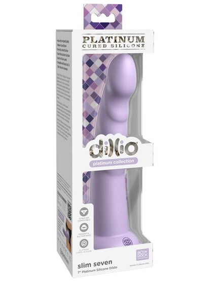 Dillio Platinum Slim Seven - Purple - Purple 17.8 cm (7'') Dong Pipedream