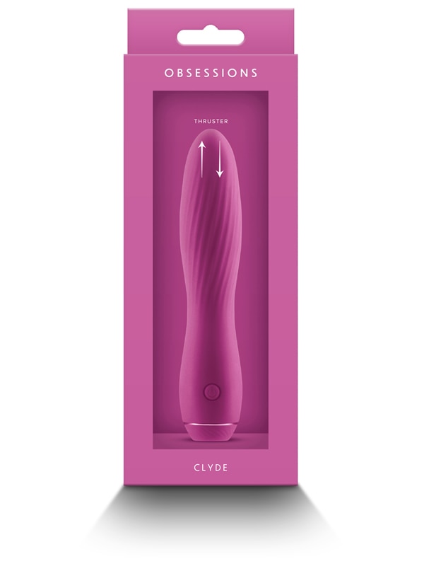 Obsessions Clyde - Dark Pink - Dark Pink 17.2 cm USB Rechargeable Vibrator NS Novelties