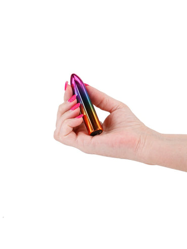Chroma Rainbow - Medium - Metallic Rainbow 9 cm USB Rechargeable Mini Vibrator NS Novelties