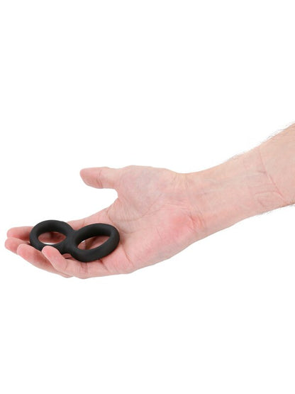 Renegade Twofold - Black - Black Cock & Balls Rings NS Novelties