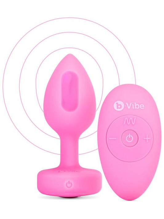 b-Vibe Remote Control Vibrating Jewelled Heart Plug S/M B-Vibe