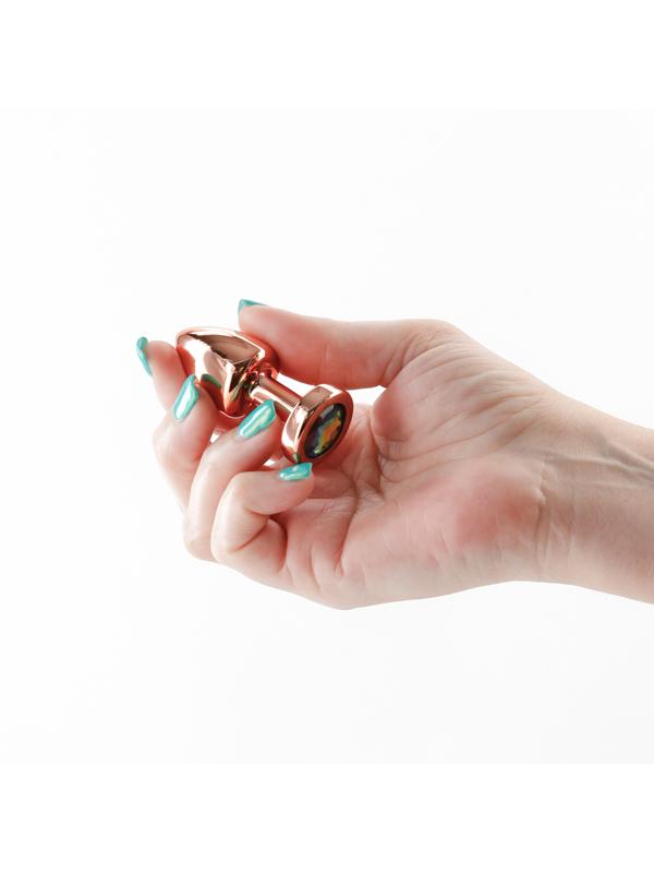 Rear Assets Petite - Rose Gold with Rainbow Gem NS Novelties