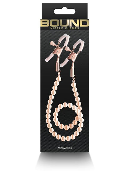 Bound Nipple Clamps - DC1 - Rose Gold NS Novelties