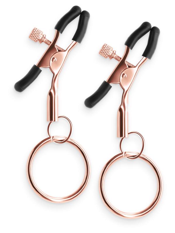 Bound Nipple Clamps C2- Rose Gold NS Novelties