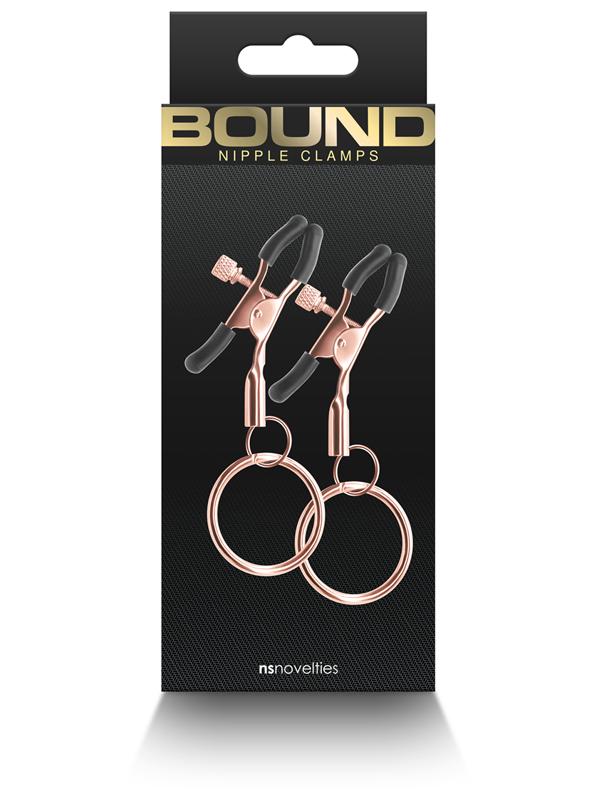 Bound Nipple Clamps C2- Rose Gold NS Novelties