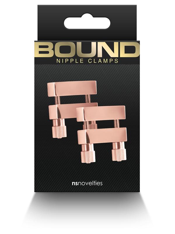 Bound Nipple Clamps V1 Rose Gold NS Novelties