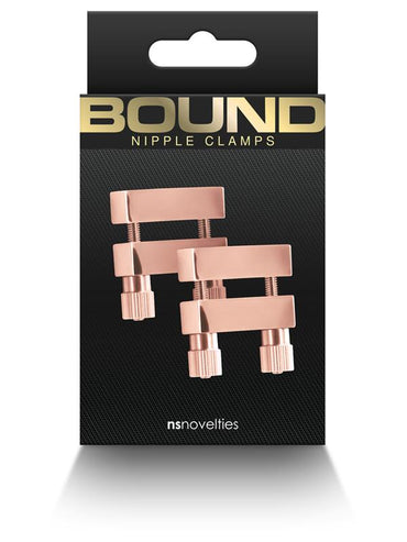 Bound Nipple Clamps V1 Rose Gold NS Novelties