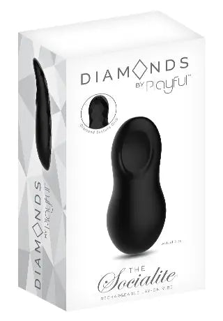 Playful Diamonds The Socialite - Rechargeable Lay-On Vibe Black  - Club X