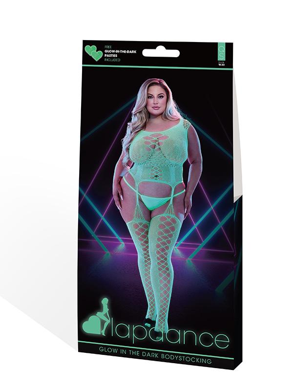Lapdance Glow In The Dark Fishnet Keyhole Bodystocking Q Lapdance Lingerie