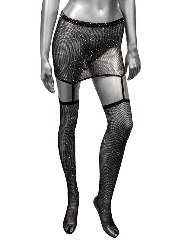 Radiance One Piece Plus Size Garter Skirt With Thigh Highs