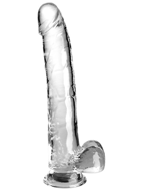 King Cock Clear 11 in. with balls - Clear King Cock