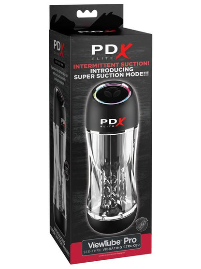 PDX Elite ViewTube Pro - Clear USB Rechargeable Auto Sucking Stroker Pipedream