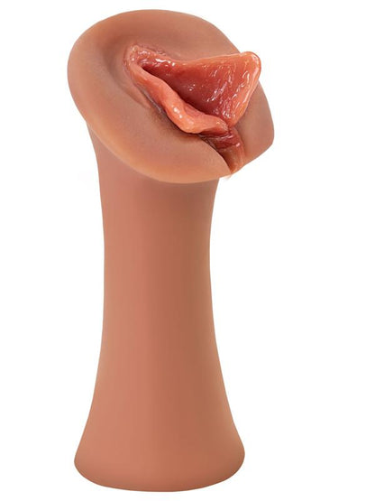 PDX Extreme Wet Pussies - Luscious Lips - Tan - Tan Self-Lubricating Vagina Stroker Pipedream