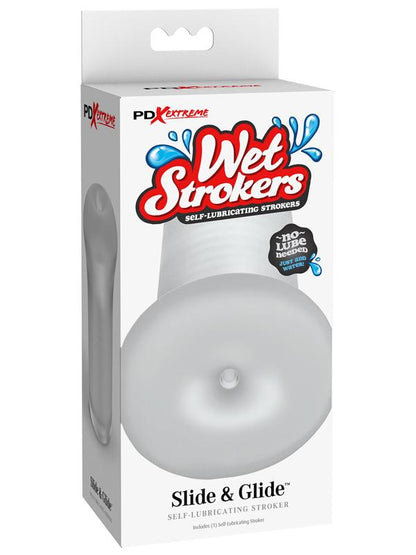 PDX Extreme Wet Stroker - Slide & Glide - Clear Vagina Stroker Pipedream
