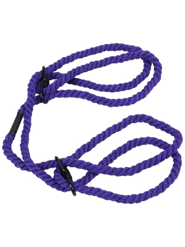 Merci Bind and Tie 6mm Hemp Wrist or Ankle Cuffs Violet Kink
