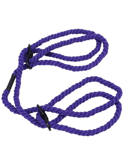Merci Bind and Tie 6mm Hemp Wrist or Ankle Cuffs Violet Kink
