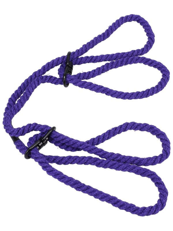 Merci Bind and Tie 6mm Hemp Wrist or Ankle Cuffs Violet Kink