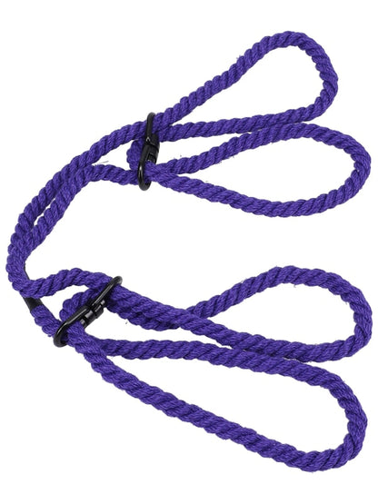 Merci Bind and Tie 6mm Hemp Wrist or Ankle Cuffs Violet Kink