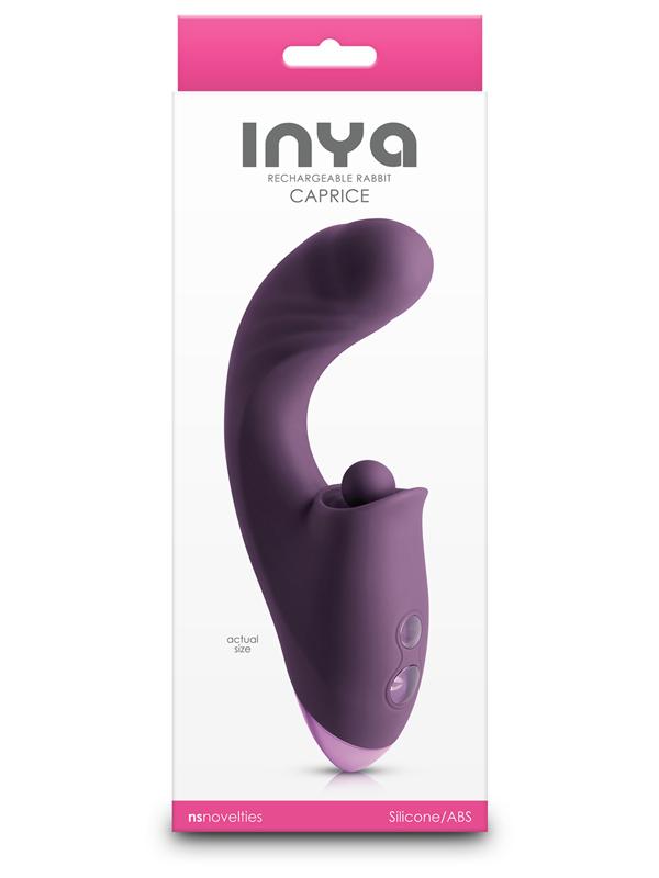 INYA Caprice - Purple - Purple 17.7 cm USB Rechargeable Vibrator with Clitoral Thumper NS Novelties