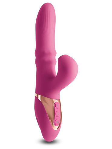 INYA Enamour - Pink - Pink 31.5 cm USB Rechargeable Vibrator with Air Pulse NS Novelties