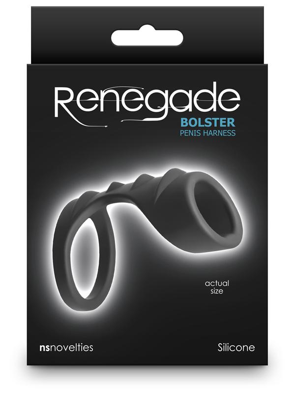 Renegade Bolster - Black - Black Penis Harness NS Novelties