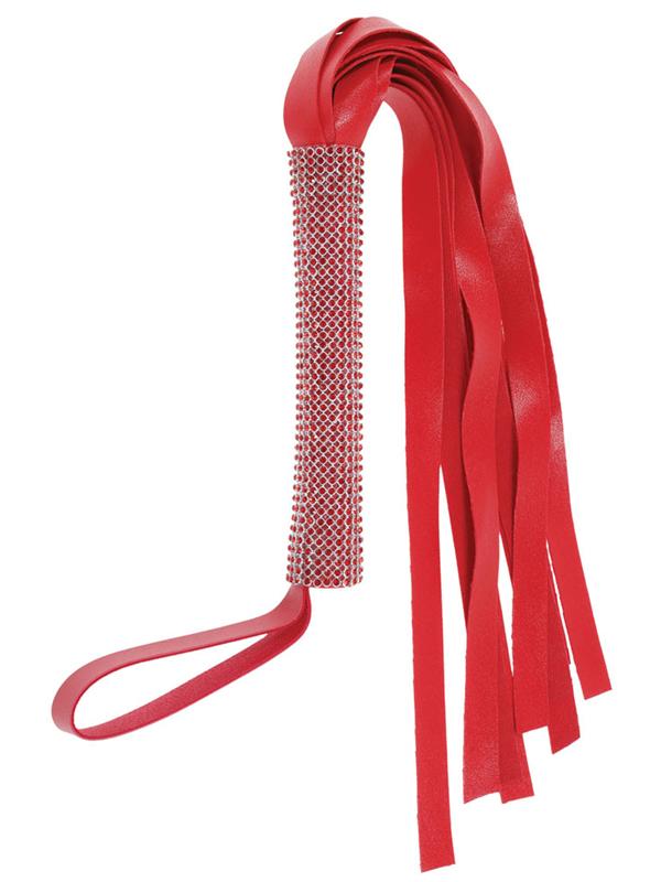 Sex & Mischief Amor Sparkle Flogger - Red 33 cm Flogger Whip Sportsheets