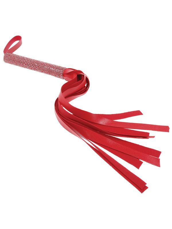 Sex & Mischief Amor Sparkle Flogger - Red 33 cm Flogger Whip Sportsheets