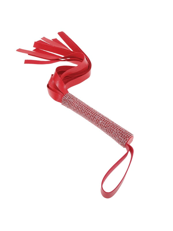 Sex & Mischief Amor Sparkle Flogger - Red 33 cm Flogger Whip Sportsheets