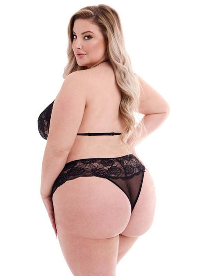 2Pc Eco Bra and Panty Set Black Q Baci