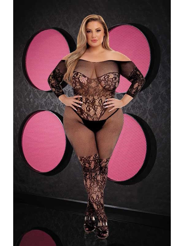 Lapdance Off The Shoulder Lace Bodystocking Lap Dance