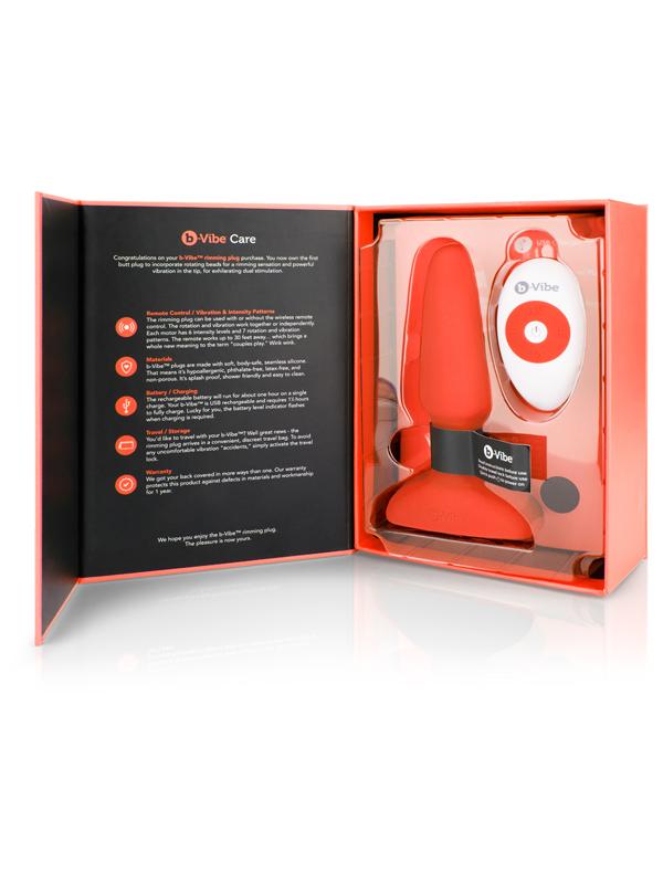b-Vibe USB Rechargeable Rimming 2 Plug Orange B-Vibe